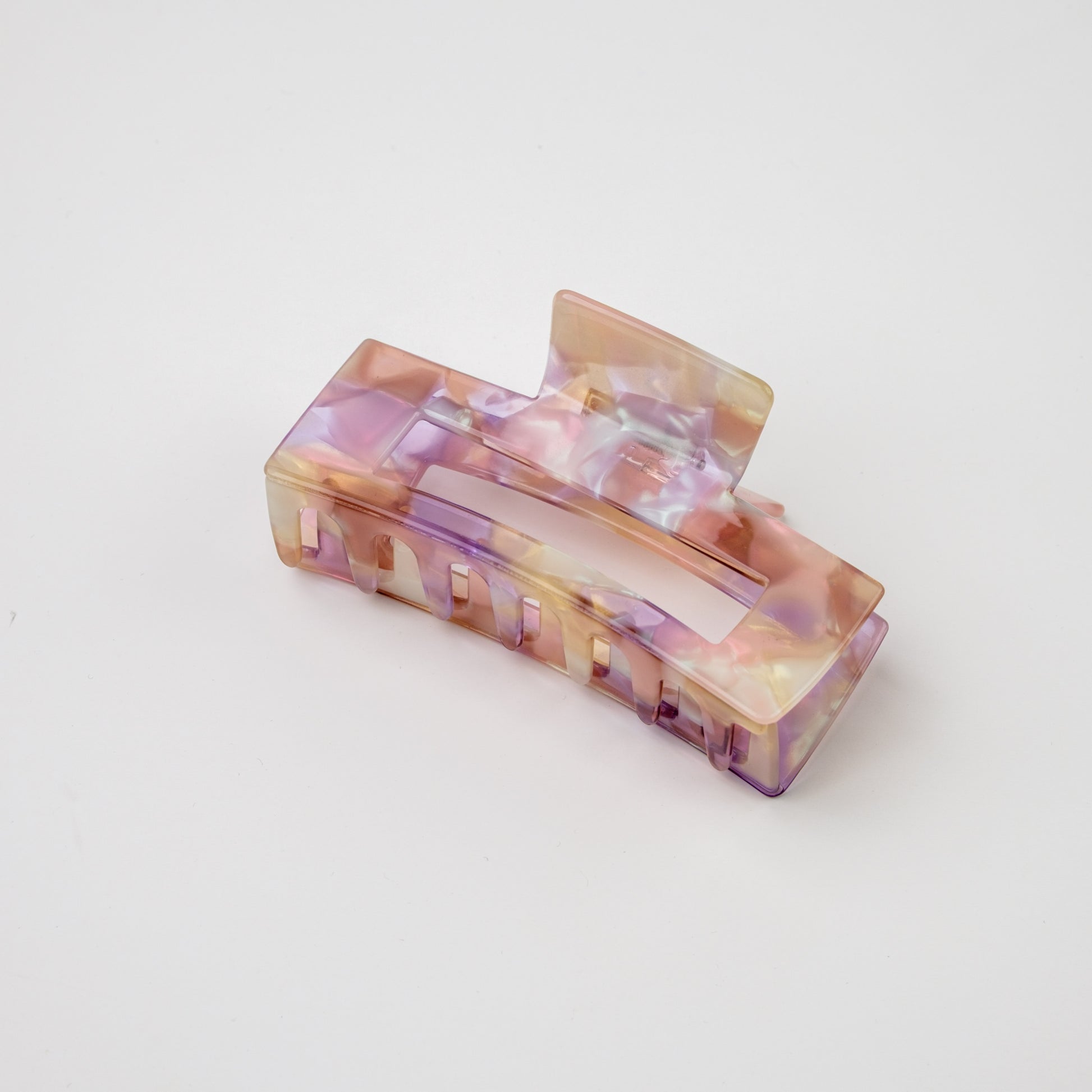 Square Acetate Hair Claw - Lilac