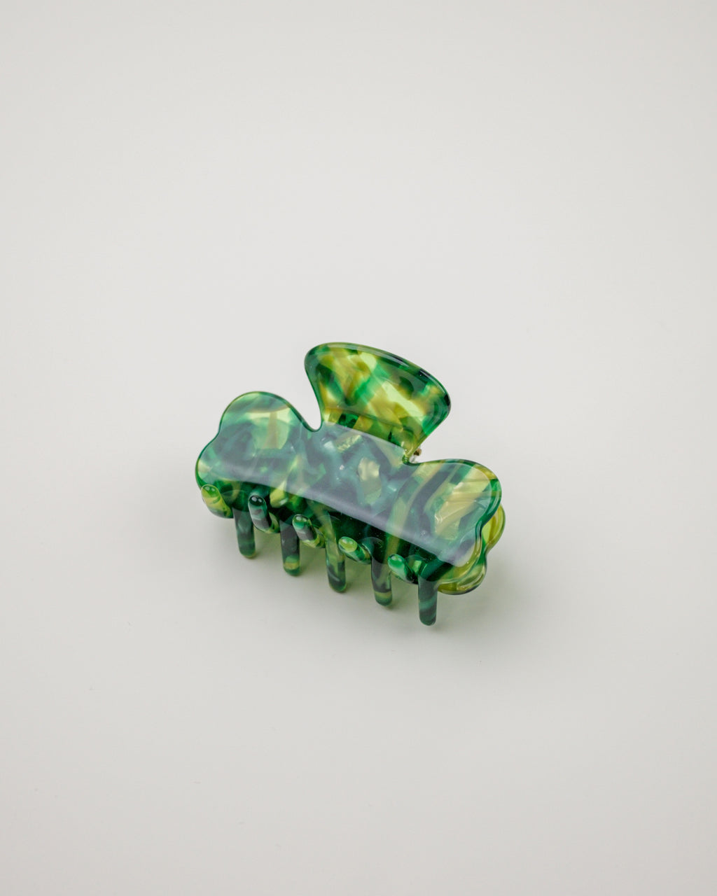 Small Acetate Hair Clip - Green