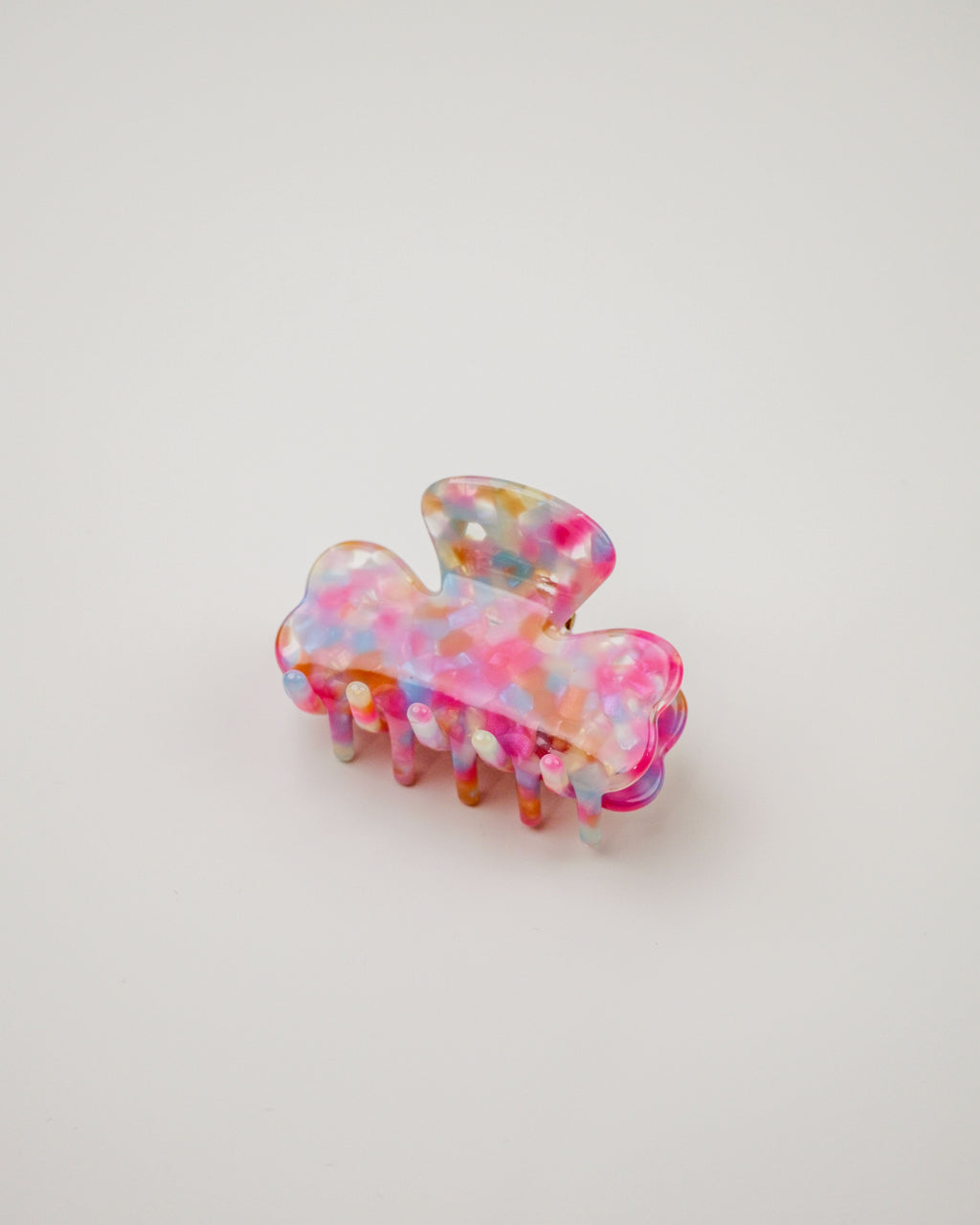 Small Acetate Hair Clip - Pink