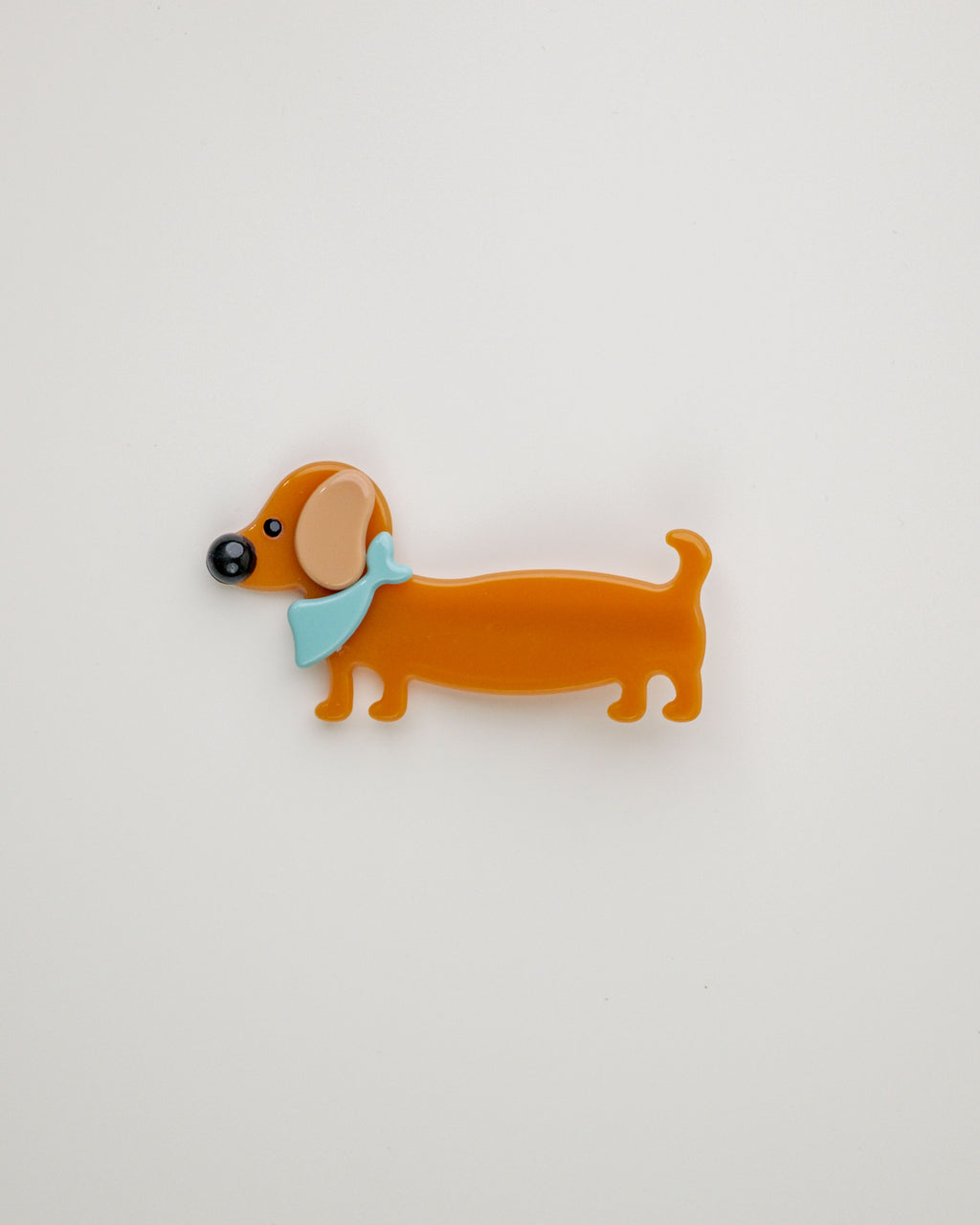Sausage Dog Hair Clip - Orange